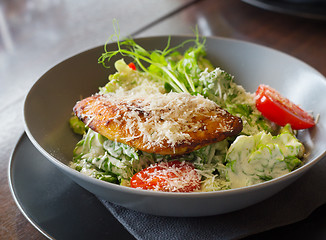 Image showing ceasar salad with chicken