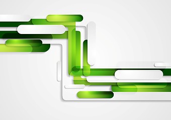 Image showing Abstract green geometric corporate tech background
