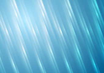 Image showing Blue blurred shiny stripes vector background