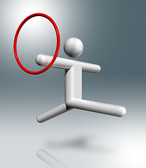 Image showing Gymnastics Rhythmic 3D symbol, Olympic sports