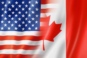 Image showing USA and Canada flag