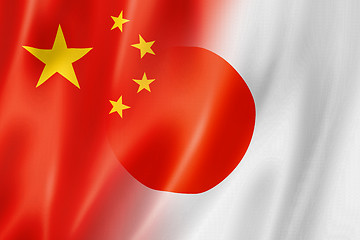 Image showing China and Japan flag