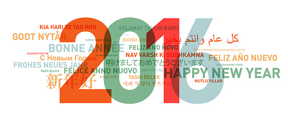 Image showing Happy new year from the world