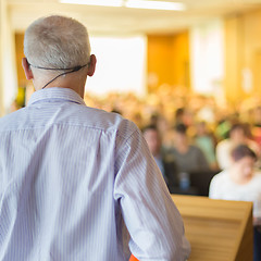 Image showing Speaker at Business Conference and Presentation.