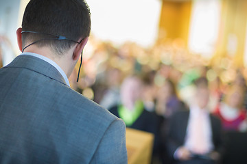 Image showing Speaker at Business Conference and Presentation.