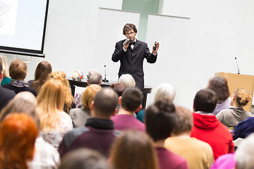 Image showing Speaker Talking at Business Conference.