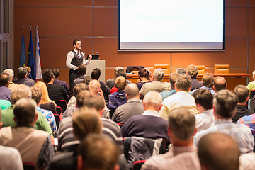 Image showing Speaker at Business Conference and Presentation.