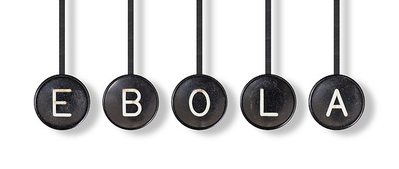 Image showing Typewriter buttons, isolated - Ebola
