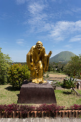 Image showing fat monk statue in complex Pagoda Ekayana