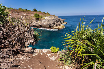 Image showing coastline at Nusa Penida island