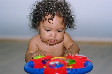 Image showing baby playing