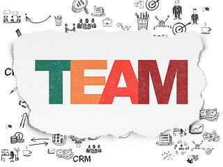 Image showing Finance concept: Team on Torn Paper background