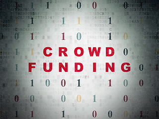 Image showing Business concept: Crowd Funding on Digital Paper background