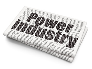 Image showing Industry concept: Power Industry on Newspaper background