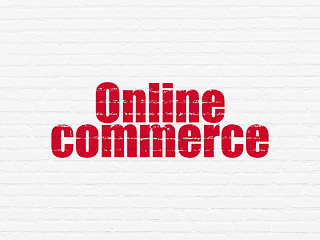 Image showing Business concept: Online Commerce on wall background