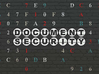 Image showing Protection concept: Document Security on wall background