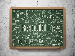 Image showing Politics concept: Republic on School Board background