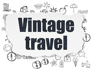 Image showing Vacation concept: Vintage Travel on Torn Paper background