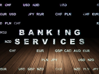 Image showing Banking concept: Banking Services in grunge dark room