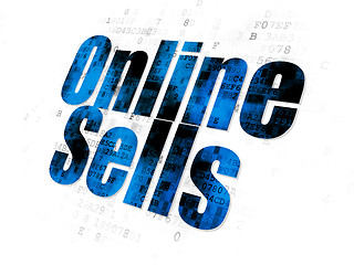 Image showing Marketing concept: Online Sells on Digital background