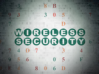 Image showing Protection concept: Wireless Security on Digital Paper background