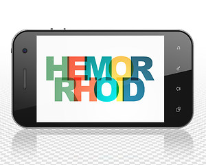 Image showing Medicine concept: Smartphone with Hemorrhoid on  display