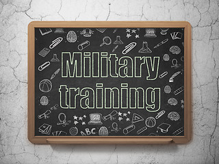 Image showing Studying concept: Military Training on School Board background