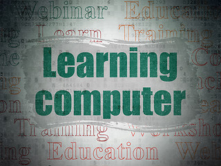 Image showing Studying concept: Learning Computer on Digital Paper background