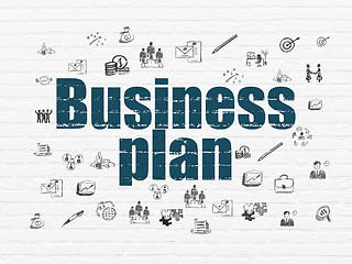 Image showing Business concept: Business Plan on wall background