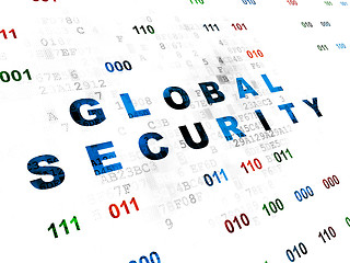 Image showing Safety concept: Global Security on Digital background