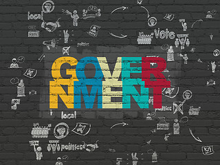 Image showing Politics concept: Government on wall background