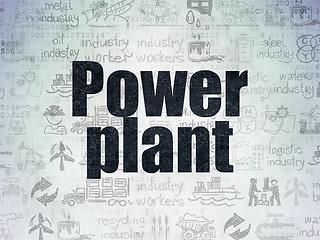 Image showing Manufacuring concept: Power Plant on Digital Paper background