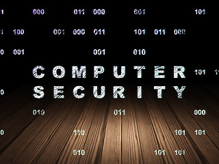Image showing Safety concept: Computer Security in grunge dark room