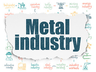Image showing Industry concept: Metal Industry on Torn Paper background