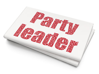 Image showing Politics concept: Party Leader on Blank Newspaper background