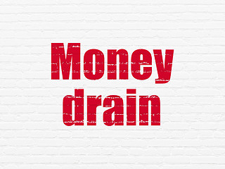 Image showing Banking concept: Money Drain on wall background