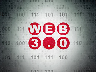 Image showing Web development concept: Web 3.0 on Digital Paper background