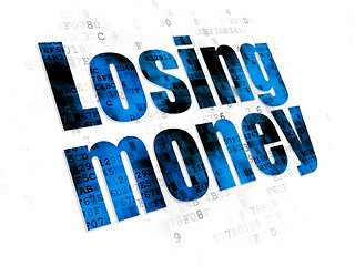 Image showing Banking concept: Losing Money on Digital background
