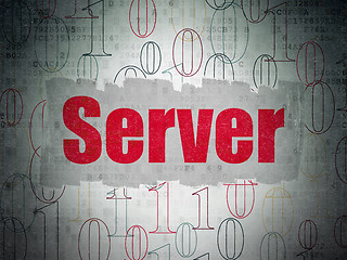 Image showing Web design concept: Server on Digital Paper background