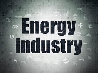 Image showing Manufacuring concept: Energy Industry on Digital Paper background