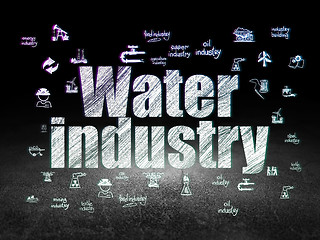 Image showing Industry concept: Water Industry in grunge dark room