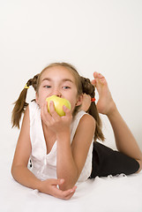 Image showing Girl eating apple II