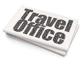 Image showing Vacation concept: Travel Office on Blank Newspaper background