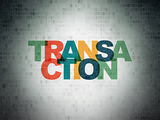 Image showing Money concept: Transaction on Digital Paper background