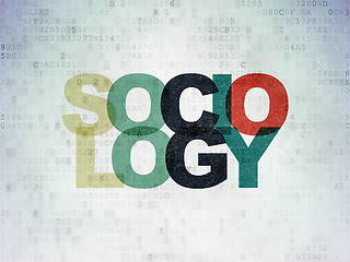 Image showing Studying concept: Sociology on Digital Paper background