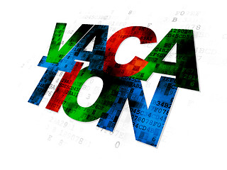 Image showing Tourism concept: Vacation on Digital background