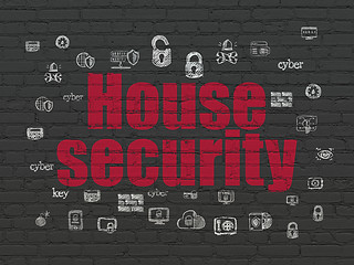 Image showing Security concept: House Security on wall background