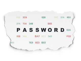 Image showing Protection concept: Password on Torn Paper background