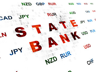 Image showing Currency concept: State Bank on Digital background