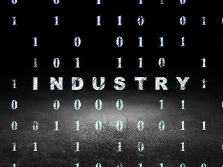 Image showing Finance concept: Industry in grunge dark room